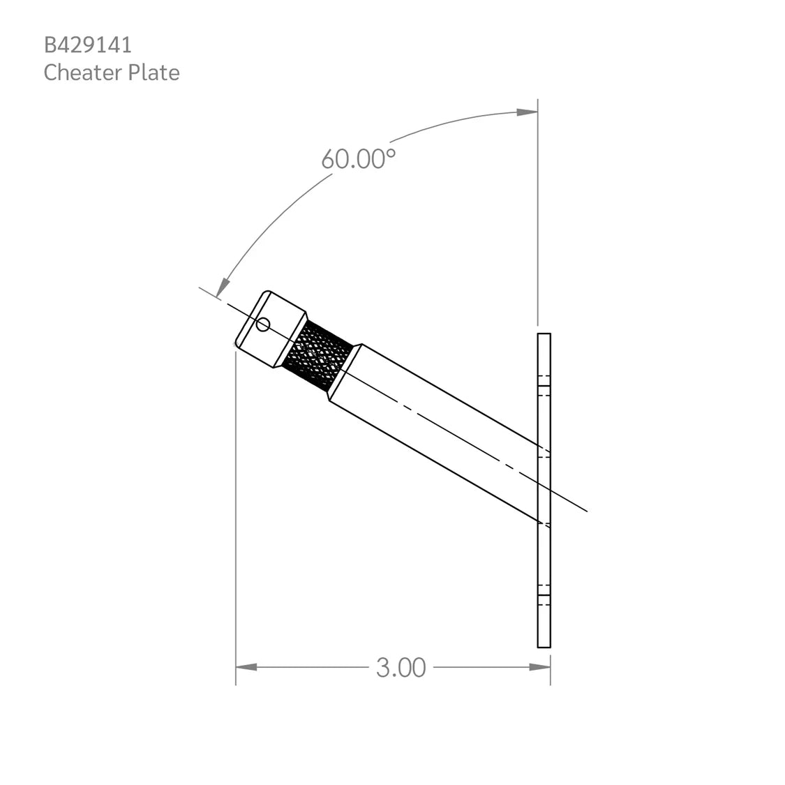 Cheater Plate with 3" Pin