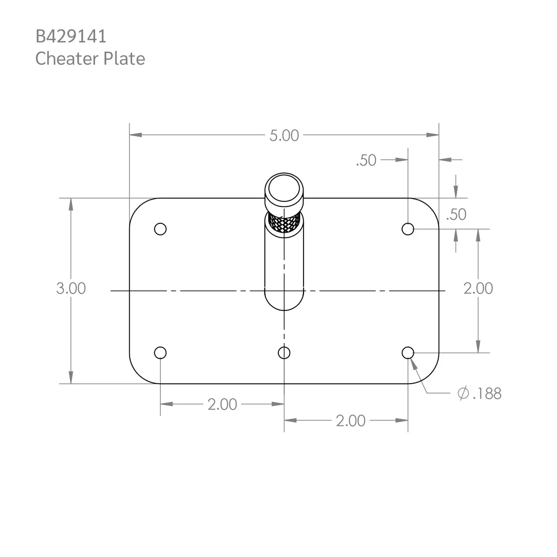 Cheater Plate with 3" Pin