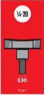 T-Handle 1/4-20 Flat