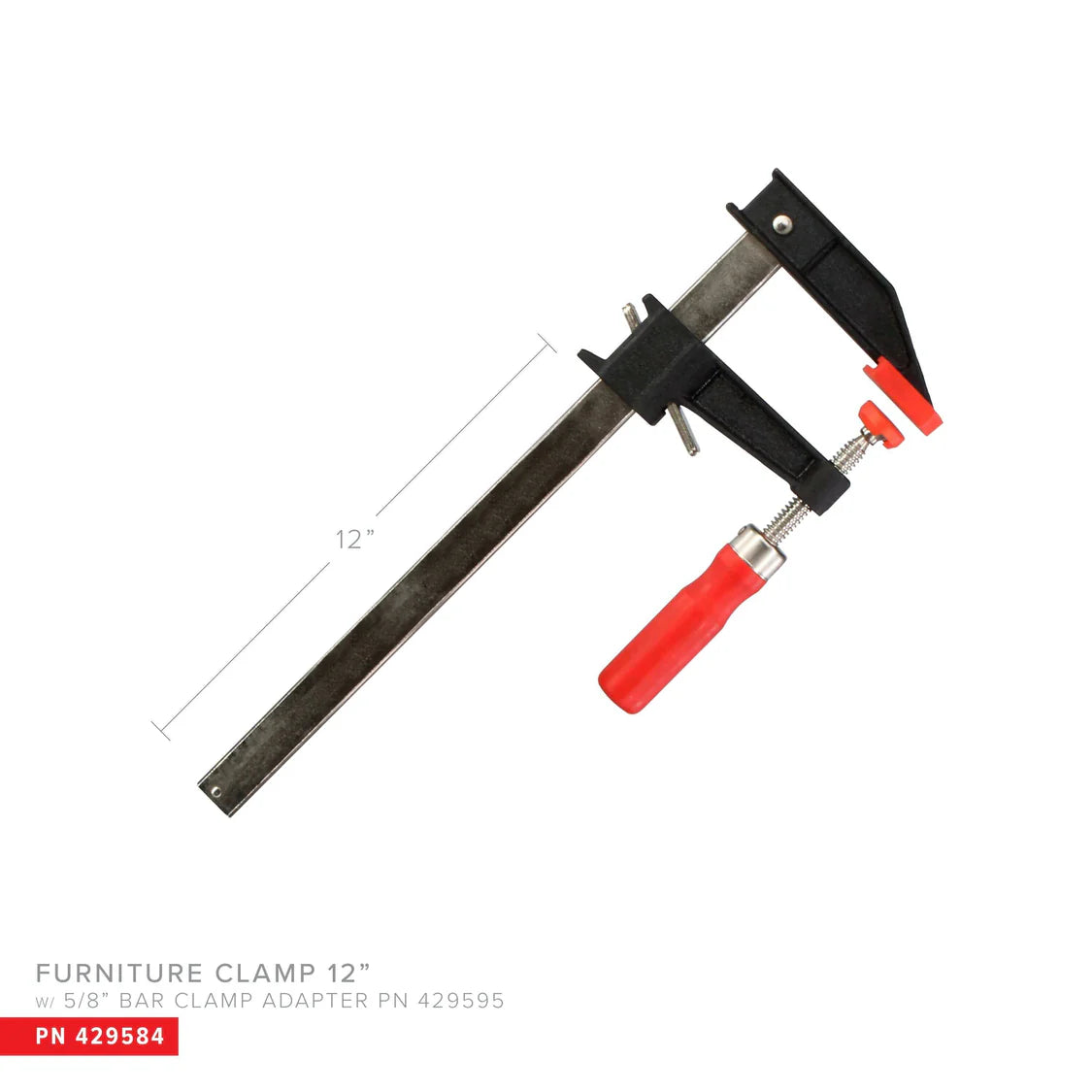 Serre-joints pour meubles avec adaptateur de serre-joint de 5/8 po, longueurs de 6 po à 36 po