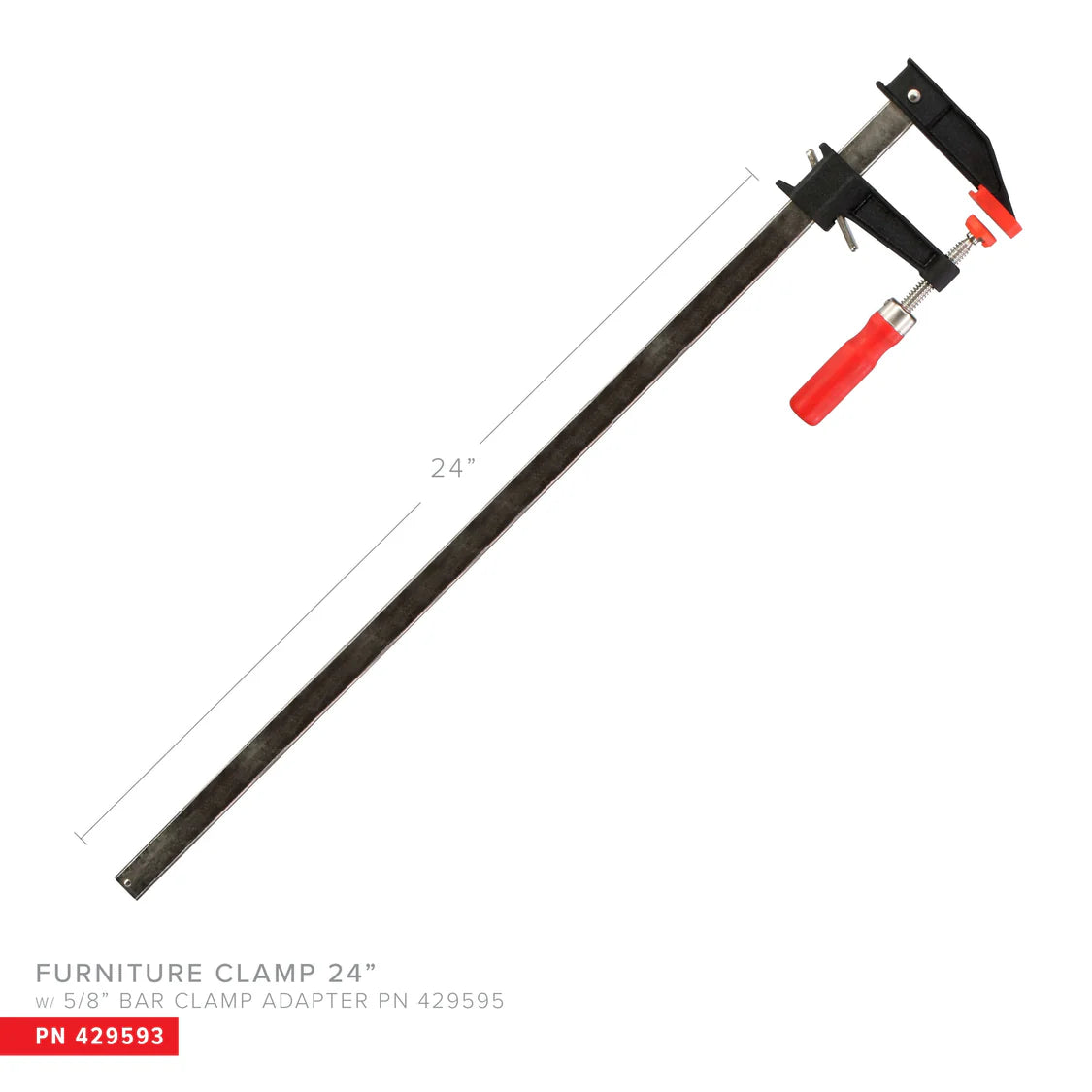 Serre-joints pour meubles avec adaptateur de serre-joint de 5/8 po, longueurs de 6 po à 36 po