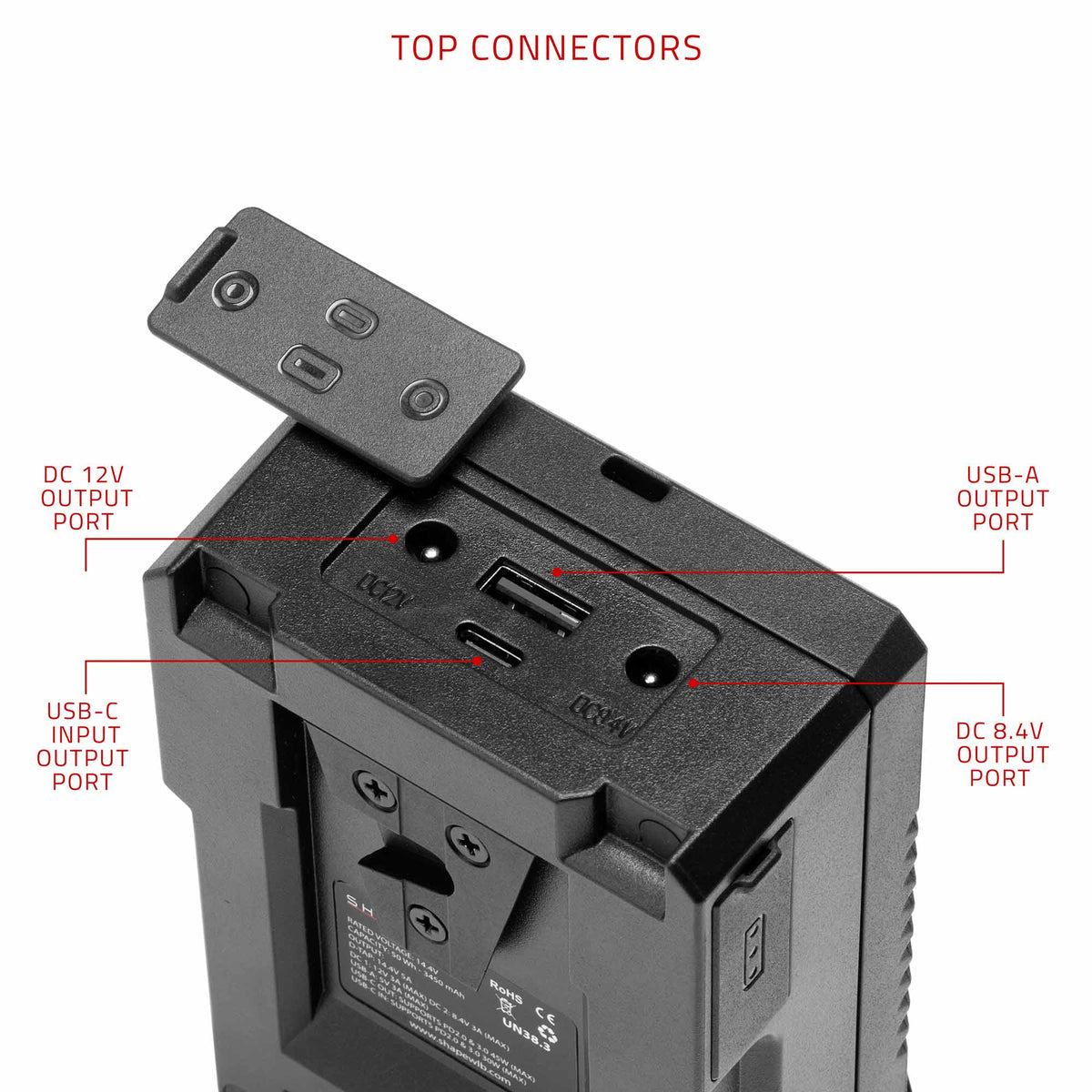 SHAPE Mini 50Wh V-Mount battery USB-C Input/Output