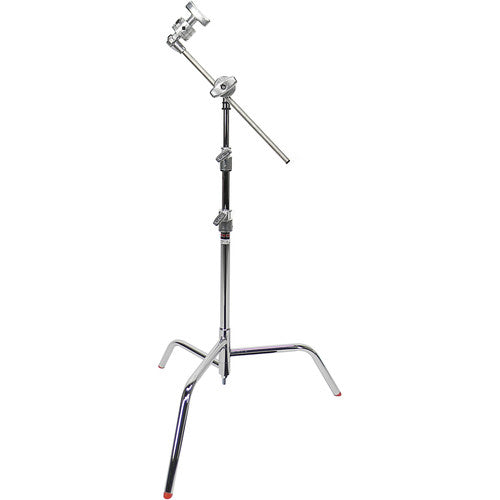 Matthews 20" Double Riser Spring Loaded Folding C-Stand w/Grip Head & Arm Chrome