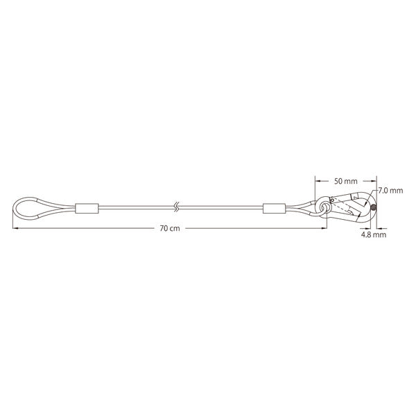 KUPO 70cm Safety Wire- 3.0mm Diameter with PVC Jacket