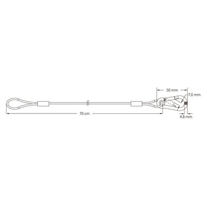 KUPO 70cm Safety Wire- 3.0mm Diameter with PVC Jacket