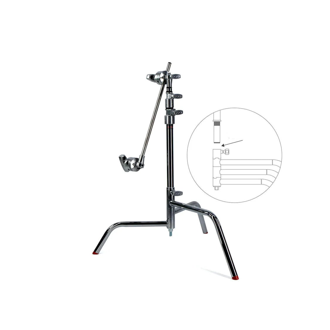 Matthews 20" C+Stand w/Turtle Base, Grip Head & Arm Chrome