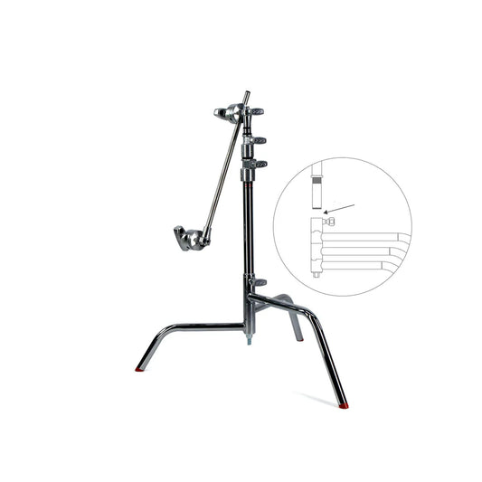 Matthews 20" C+Stand w/Turtle Base, Grip Head & Arm Chrome