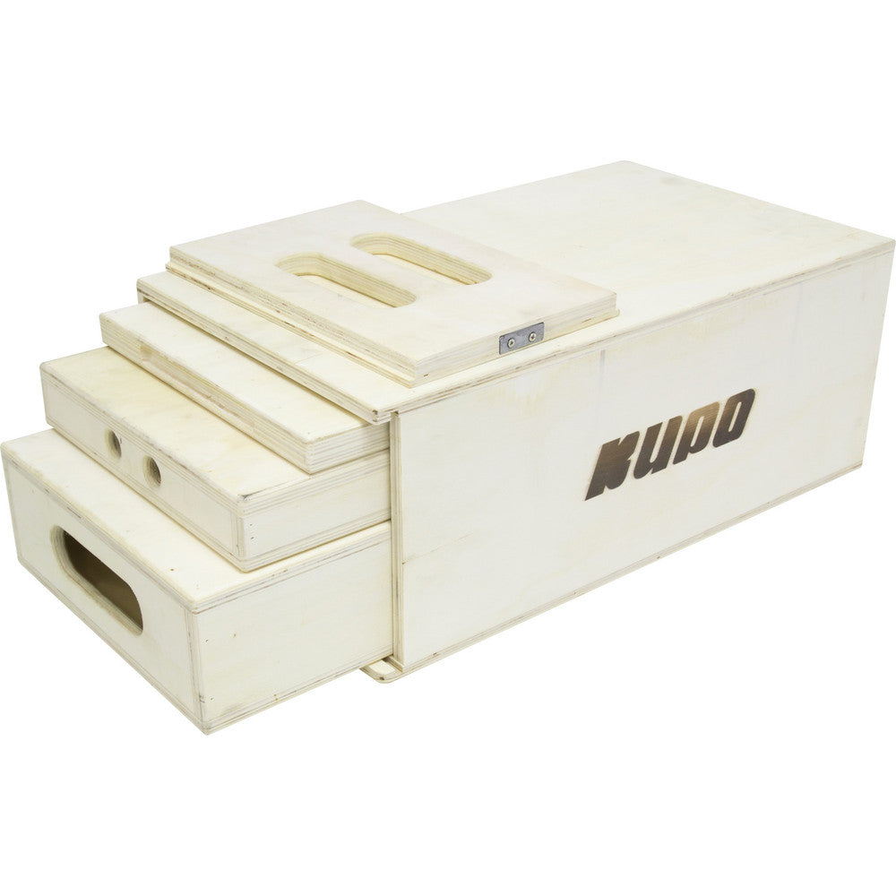 Kupo 4-in-1 Nesting Apple Box Set - Includes 1 each Pancake, Quarter, Half, and Full Apple Box