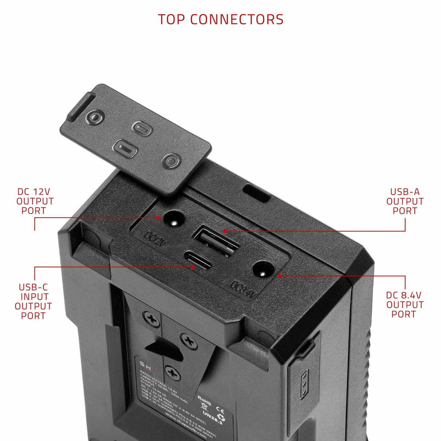 SHAPE Mini 50Wh V-Mount battery USB-C Input/Output